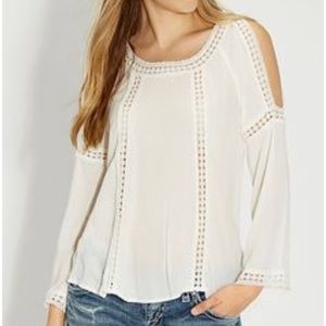 Luna moon white long sleeve bell top